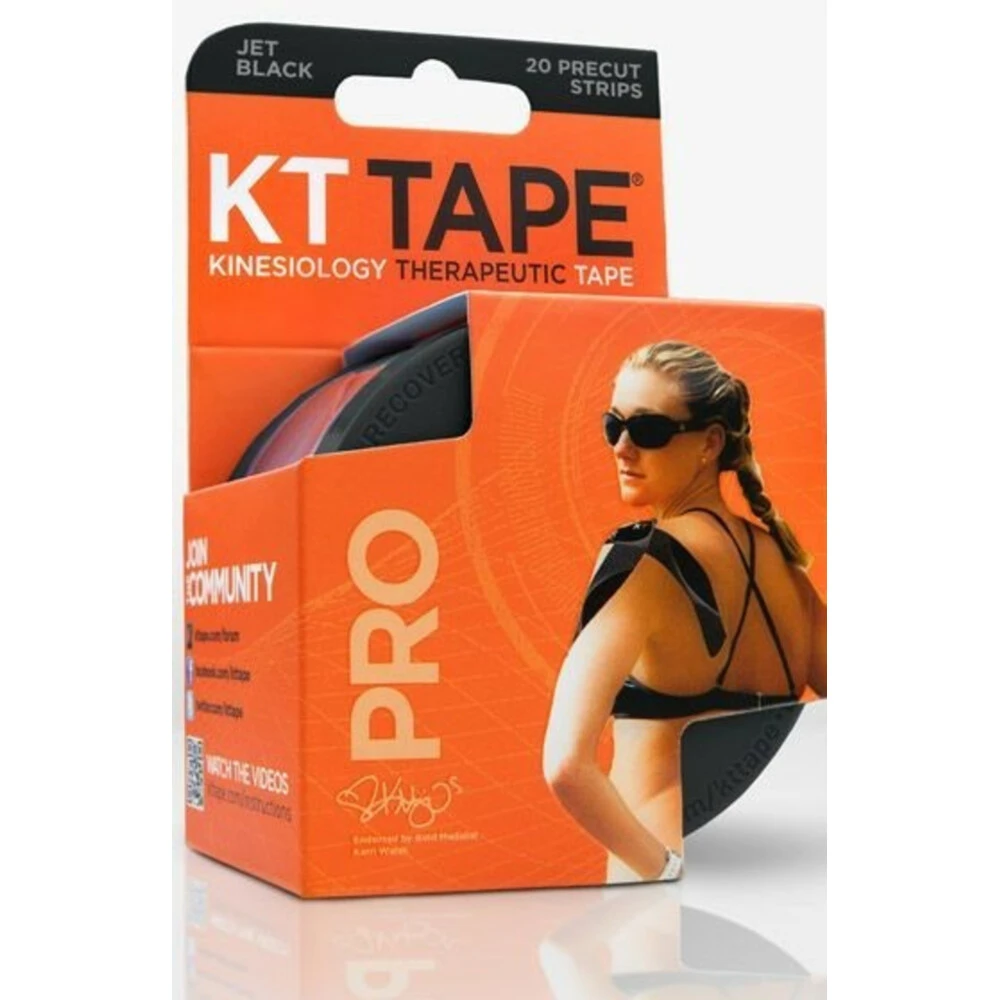 KT Tape Pro Strips Zwart Rol 1 KT Tape Pro Strips Zwart Rol