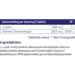 Vitakruid L-Lysine 1000 Mg -Verzorgingsproducten 1023993 4