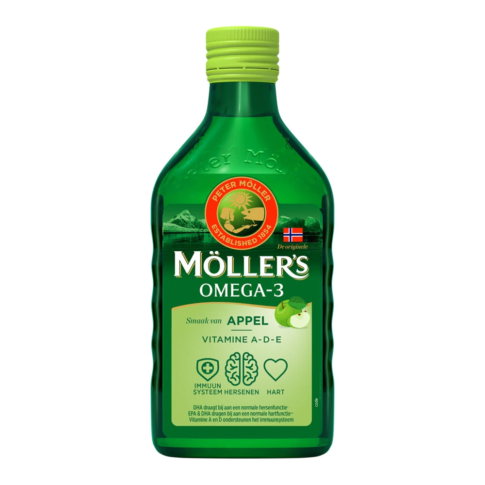 Mollers Levertraan Omega-3 Appel 1 Mollers Levertraan Omega-3 Appel