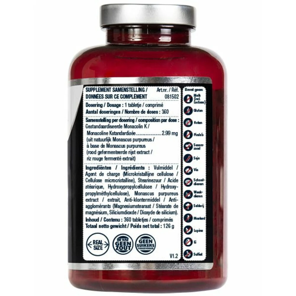 Lucovitaal Rode Gist Rijst 2 Lucovitaal Rode Gist Rijst - Afbeelding 2