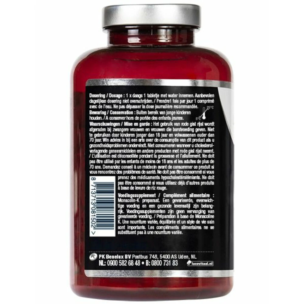 Lucovitaal Rode Gist Rijst 3 Lucovitaal Rode Gist Rijst - Afbeelding 3